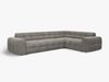 Micadoni Ecksofa Kendal 6-Sitzer Rechts Samt Magic Velvet Dunkelgrau Bild 2