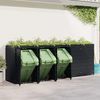 vidaXL Wagenmüllbehälter für 5 Behälter Schwarz 340 x 77,5 x 121,5 cm 3394741 Bild 4