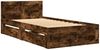 vidaXL Bettgestell mit Kopfteil Räuchereiche 90x200 cm Holzwerkstoff 3295587 Bild 3