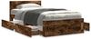 vidaXL Bettgestell mit Kopfteil Räuchereiche 90x200 cm Holzwerkstoff 3295587 Bild 4