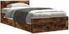 vidaXL Bettgestell mit Kopfteil Räuchereiche 90x200 cm Holzwerkstoff 3295587 Bild 2