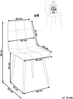 Esszimmerstuhl 4er Set POWELL Samtstoff Taupe Bild 2