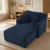 ANYSUN Sofa Cord-Schlafsofa mit 2 Kissen,Bequemes Einzelsitz-Bodensofa,Loungesofa, Relaxsessel Cord,Sessel,Loungesessel Cord,Lesesessel bequem, fur Wohnzimmer, Büro & Wohnung,Apartment,ohne Montage Bild 3