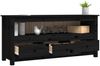 vidaXL TV-Schrank Schwarz 114x35x52 cm Massivholz Kiefer 821506 Bild 5