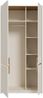 Forte OAK SQUERE Kleiderschrank 90 100, eleganter Schrank mit 2 Türen und Beleuchtung, Holzwerkstoff, 95,3 cm breit x 197,9 cm hoch x 52 cm tief Bild 4