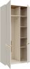 Forte OAK SQUERE Kleiderschrank 90 100, eleganter Schrank mit 2 Türen und Beleuchtung, Holzwerkstoff, 95,3 cm breit x 197,9 cm hoch x 52 cm tief Bild 5