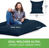 Green Bean® Outdoor Sitzsack, waschbar & wetterfest, Polyester-PVC-Stoff, Dunkelblau, 140x180 cm, 380 Liter Bild 5