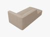 Micadoni Recamiere Ruby 1-Sitzer Links Strukturierter Stoff Ottawa Dunkelbeige Bild 3