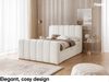 MEBLINI Boxspringbett NOMADE 180x200 cm mit Bettkasten – H3/Weiß Milch Boucle Polsterbett - Doppelbett mit Topper & Bonellfederkern-Matratze Bild 2