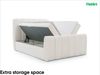 MEBLINI Boxspringbett NOMADE 180x200 cm mit Bettkasten – H3/Weiß Milch Boucle Polsterbett - Doppelbett mit Topper & Bonellfederkern-Matratze Bild 3