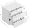 Nachttisch Lux XL 70cm, 3 Pushauszüge lackiert Weiß Hgl für Boxspringbett : Weiss hochglanz Bild 2