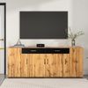 Sideboard 208 cm, 2 Schubladen, 4 Türen, MDF und Spanplatte, mit Eiche-Front, Metallgriffe Bild 2
