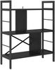 vidaXL Bücherregal Schwarz Eichen-Optik 75 x 30 x 91 cm Holzwerkstoff 883970 Bild 2