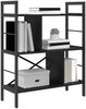 vidaXL Bücherregal Schwarz Eichen-Optik 75 x 30 x 91 cm Holzwerkstoff 883970 Bild 3
