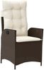 vidaXL 3-tlg. Bistro-Set mit Kissen Braun Poly Rattan 365274 Bild 4