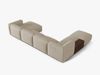 Micadoni Panorama-Ecksofa Martina 5-Sitzer Links Strukturierter Stoff Helles Beige Bild 3