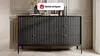 Vente-unique - LIOUBA Kommode Holz, Platte Schwarz - B 39 cm x H 90,7 cm x L 153,4 cm Bild 2