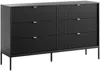 Vente-unique - LIOUBA Kommode Holz, Platte Schwarz - B 39 cm x H 90,7 cm x L 153,4 cm Bild 3