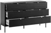 Vente-unique - LIOUBA Kommode Holz, Platte Schwarz - B 39 cm x H 90,7 cm x L 153,4 cm Bild 5