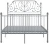 vidaXL Bettgestell Grau Metall und Sperrholz 120x200 cm [324849] Bild 3