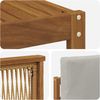 vidaXL Outdoor-Sofagarnitur mit Kissen 5 pcs Natürlich und Hellgrau 3384237 Bild 5