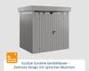 Hörmann EcoStar Euroline Gerätehaus Flachdach mit Lichtband 214 x 166 Graualuminium 2-flg Bild 2