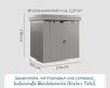 Hörmann EcoStar Euroline Gerätehaus Flachdach mit Lichtband 214 x 166 Graualuminium 2-flg Bild 3