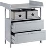 roba Wickelkommode 'Hamburg' mit Ansatz - 2 Schubladen - 2 Boxen - Wickelhöhe 92 cm - Taupe Bild 3
