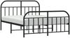 vidaXL Metallbett ohne Matratze mit Fußteil Schwarz 160x200 cm 353656 Bild 5