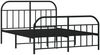 vidaXL Metallbett ohne Matratze mit Fußteil Schwarz 160x200 cm 353656 Bild 3