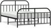 vidaXL Metallbett ohne Matratze mit Fußteil Schwarz 160x200 cm 353656 Bild 2