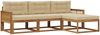 vidaXL Outdoor-Sofagarnitur mit Kissen 4 pcs Natur und Beige 3382471 Bild 2