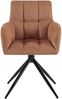 CLP Esszimmerstühle 2er Set, Sessel Jonah drehbar mit Armlehnen, bis 150 kg,orange Bild 4