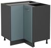 Eckunterschrank R-Line Blau-Grau 75.6 cm ohne Arbeitsplatte Vicco Bild 5