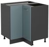 Eckunterschrank R-Line Blau-Grau 75.6 cm ohne Arbeitsplatte Vicco Bild 4