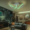 RGB LED Deckenleuchte, Fernbedienung, Smart App, L 64 cm Bild 3