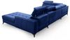 Wohnlandschaft Schlafsofa AGNESA Stoff Salvador Dunkelblau Ottomane Rechts Bild 3