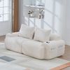 Odikalo Ecksofa Modulares Sofa mit Schlaffunktion, Eckcouch mit 2 Hockern, U Form, Modulares Cordsofa für 3 Personen (mit 2 Hockern), frei kombinierbar, inklusive Getränkehalter und seitlicher Aufbewahrungstasche, ideal für Wohnzimmer, Familienzimmer u... Bild 2