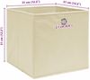 vidaXL Aufbewahrungsboxen 4 Stk. Creme 32x32x32 cm Stoff 288357 Bild 5