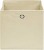 vidaXL Aufbewahrungsboxen 4 Stk. Creme 32x32x32 cm Stoff 288357 Bild 3