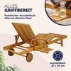 CASARIA® Sonnenliege Tami Sun Akazien Holz verstellbar Tisch Liege 2er Set Bild 4