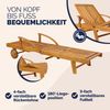 CASARIA® Sonnenliege Tami Sun Akazien Holz verstellbar Tisch Liege 2er Set Bild 3