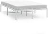 vidaXL Bettgestell Metall Weiß 135x190 cm 350912 Bild 2