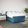 vidaXL Boxspringbett mit Matratze Blau 160x200 cm Samt 3286364 Bild 2