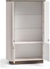 Selsey 'Vilavio' Vitrine niedrig, 4-türig mit LED, Kaschmirgrau/Eichenoptik Dunkel, 92 cm Bild 4