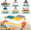FIVMEN Kindersitzgruppe Höhenverstellbarer Kindertisch mit Stühle Set Spieltisch mit Blocks, (300-tlg) Bild 3
