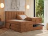 Boxspringbett mit elektrisch verstellbaren Matratzen, zwei Bettkästen und einem Topper - COMFORTO - 160 x 200 cm - Orange Stoff - H4 Bild 2