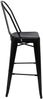 2er-Set Barhocker HWC-A73, Barstuhl Tresenhocker mit Lehne, Metall Industriedesign ~ schwarz Bild 5
