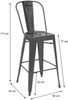 2er-Set Barhocker HWC-A73, Barstuhl Tresenhocker mit Lehne, Metall Industriedesign ~ schwarz Bild 2