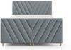 Boxspringbett Schlafzimmerbett CARLITO PREMIUM 120x220cm Stoff Fresh Grau Bild 2